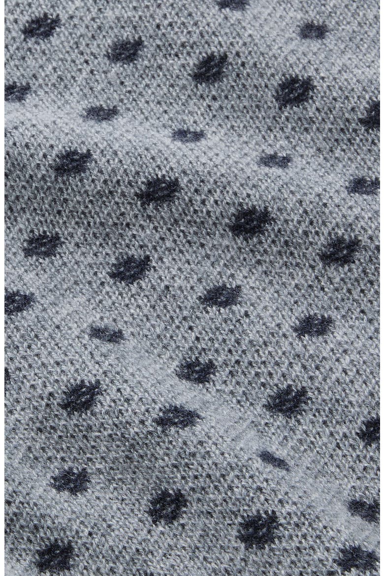 Dot Jacquard Cashmere Short Sleeve Sweater, Alternate, color, NICKELMULTI
