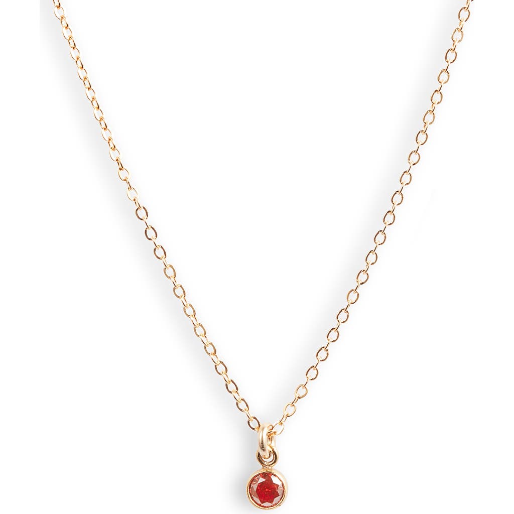 Set & Stones Birthstone Charm Pendant Necklace In Gold