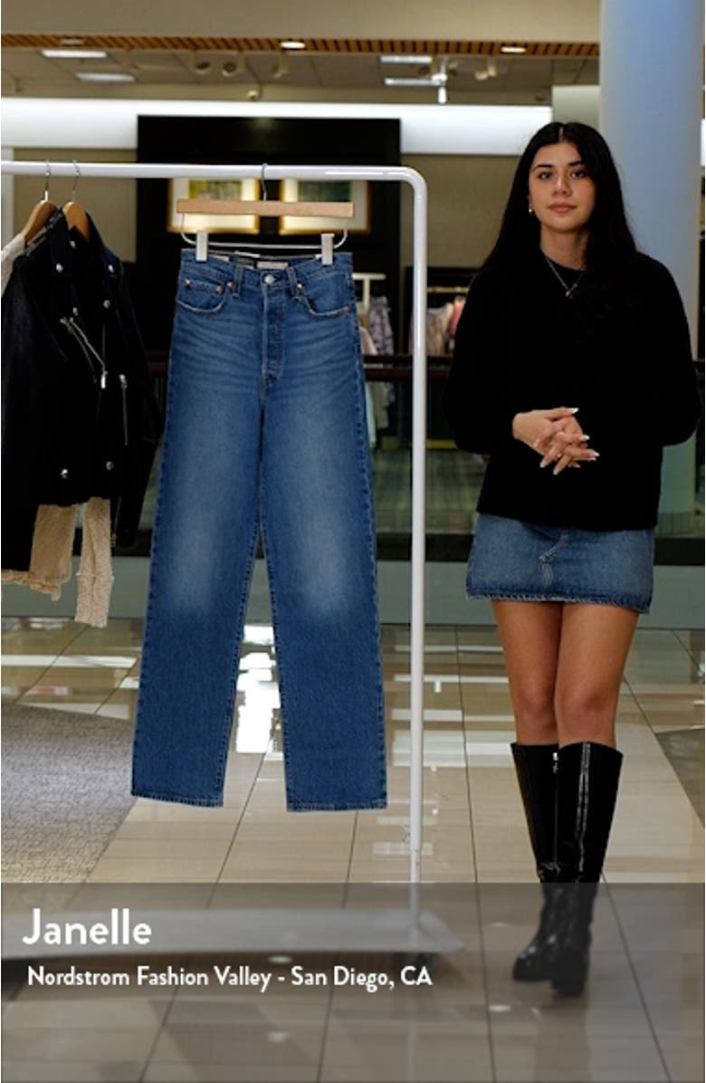 Ribcage High Waist Straight Leg Jeans, sales video thumbnail