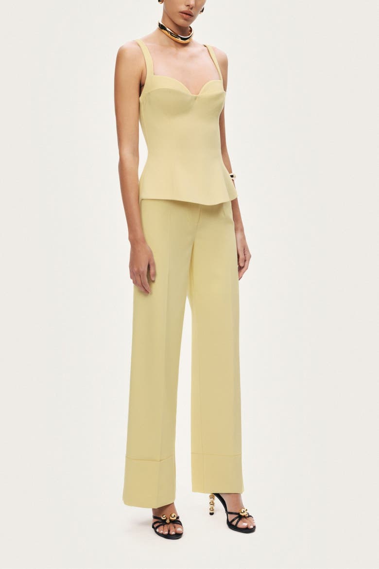 Strappy Sculpted Bustier, Alternate, color, Yellow