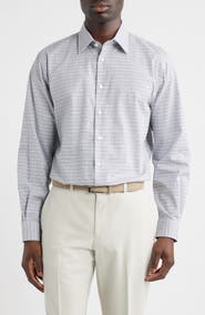 Nordstrom Traditional Fit Fit Plaid Premium Cotton Dress Shirt