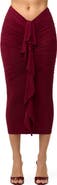 Naked Wardrobe Ruffle Midi Skirt