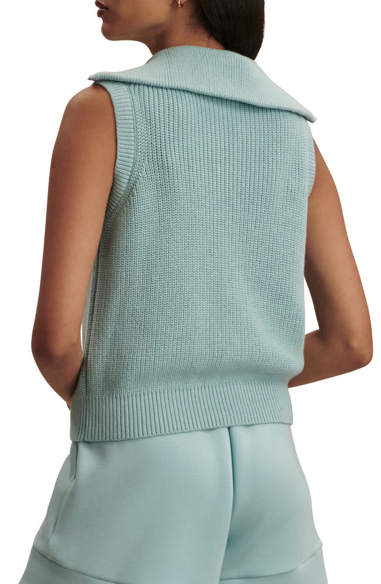 Varley Clifford Half Zip Sleeveless Sweater, Alternate, color, Porcelain Blue