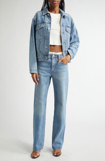Alexander Wang Prestyle Pointelle Waistband Jeans | Nordstrom