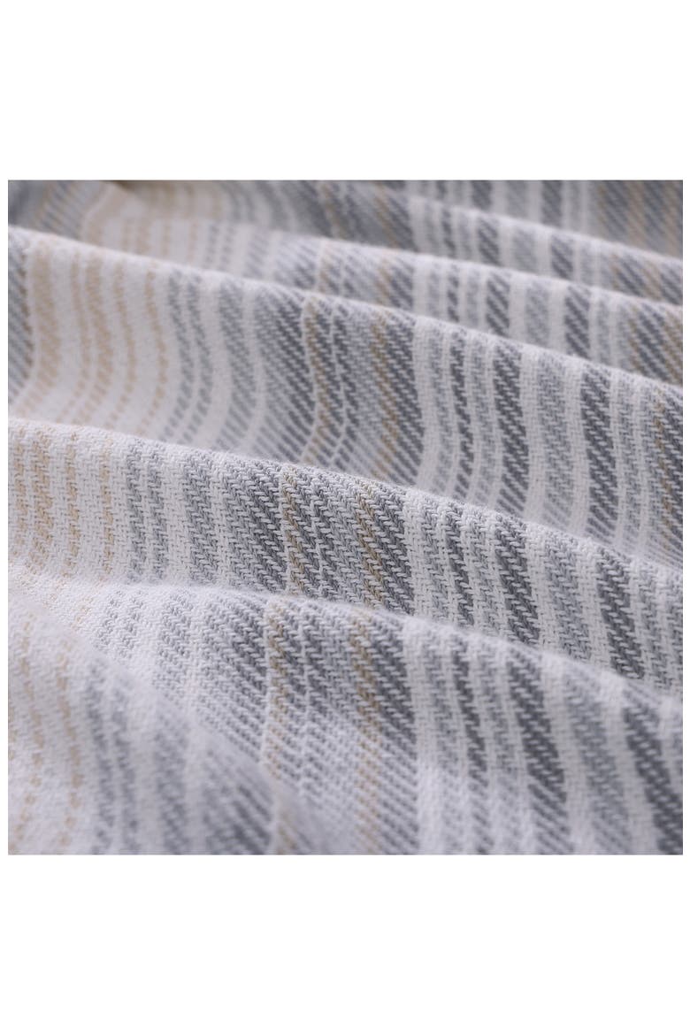 Sandy Shore Stripe Cotton Blanket, Alternate, color, DUNE