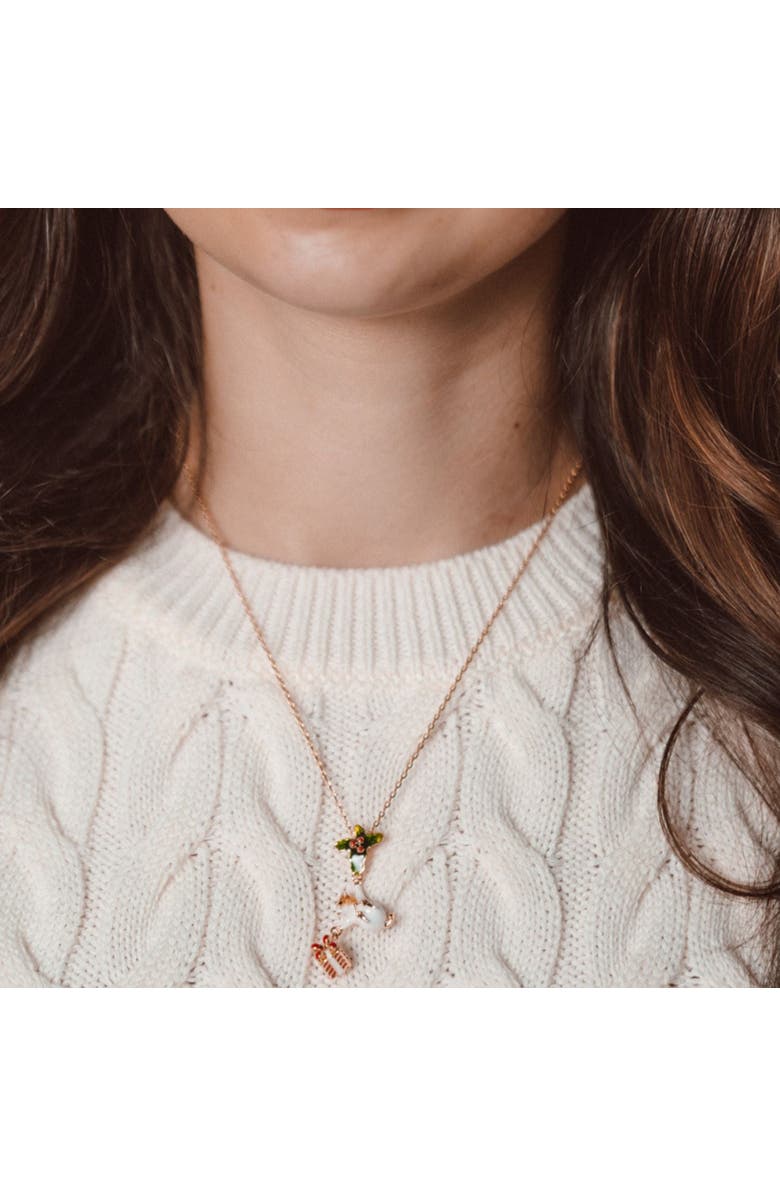 Bill Skinner Studio Christmas Mouse  Pendant & Earring Set, Alternate, color, Gold Plated