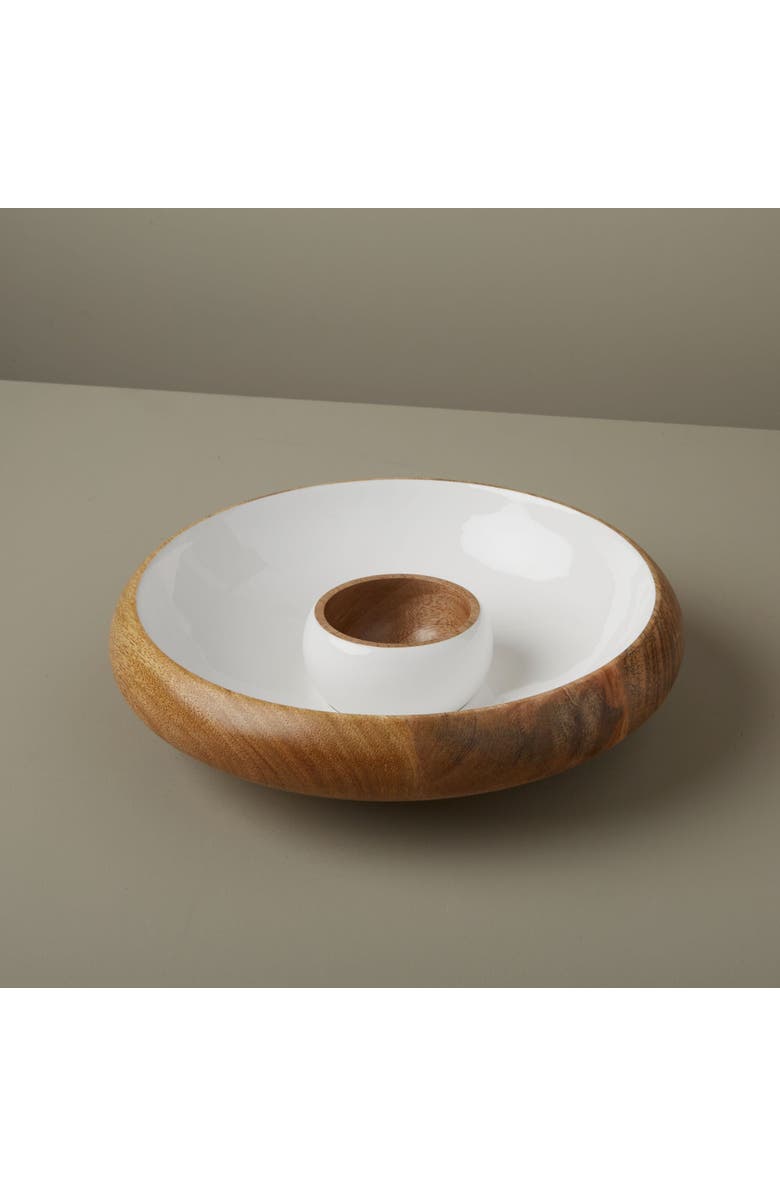 Be Home Madras Curva Chip & Dip Bowl Set, Alternate, color, Natural