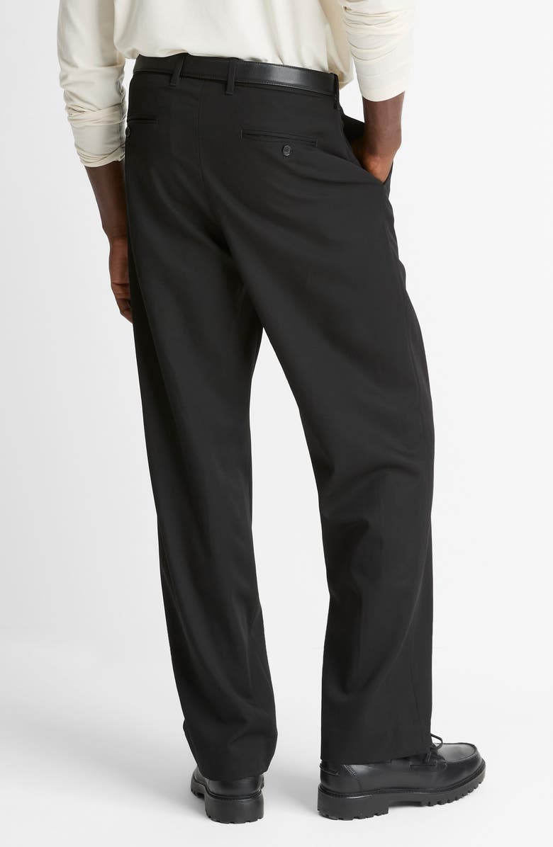 Vince Pleated Wool Dress Pants, Alternate, color, Black