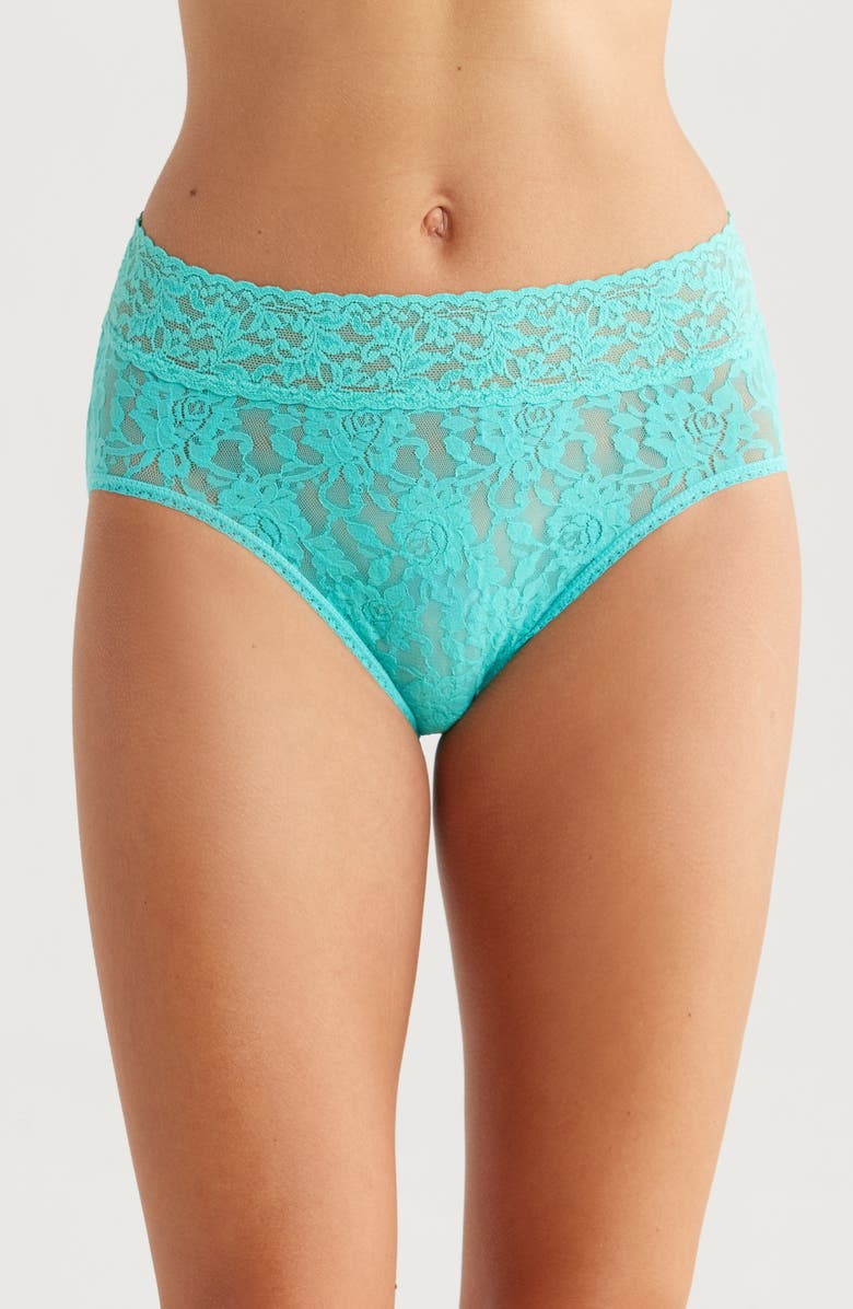 Hanky Panky Signature Lace French Briefs, Main, color, Seafoam Blue
