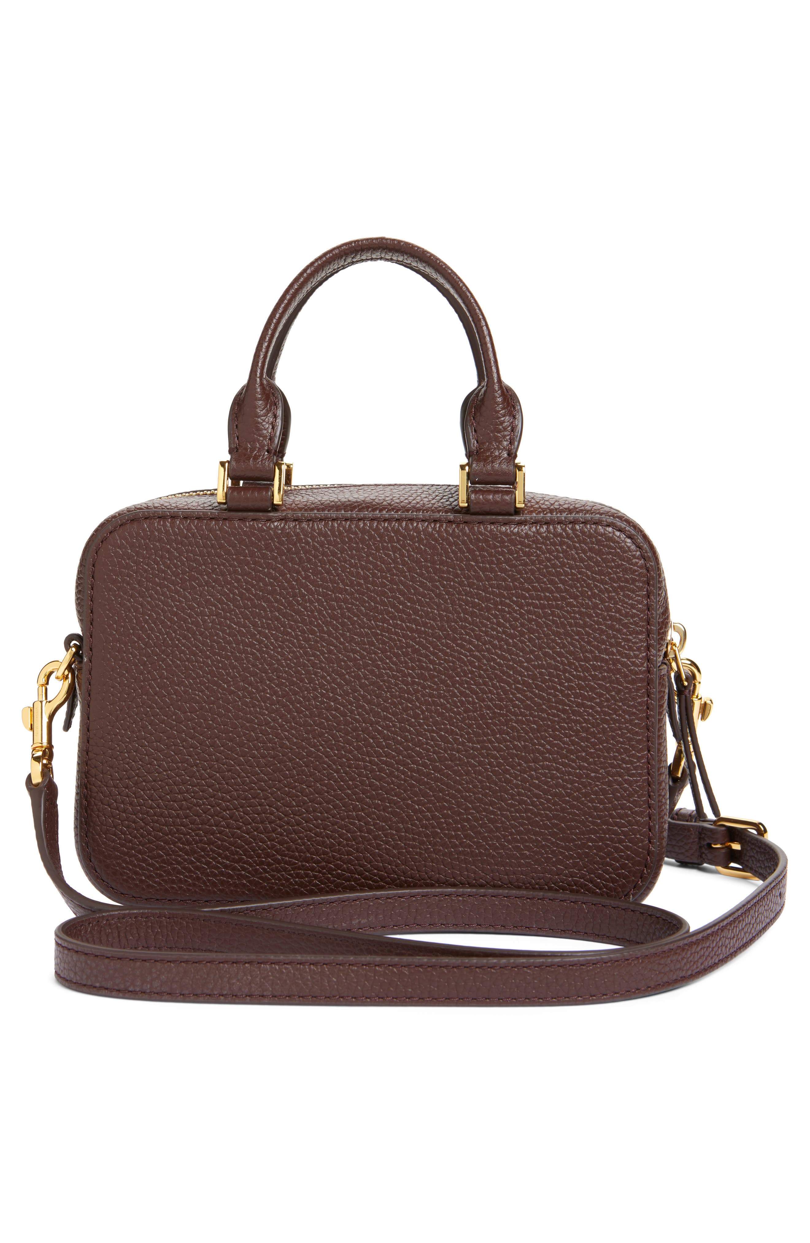 Veronica Beard Boxy Top Handle Leather Bag, Alternate, color, 
