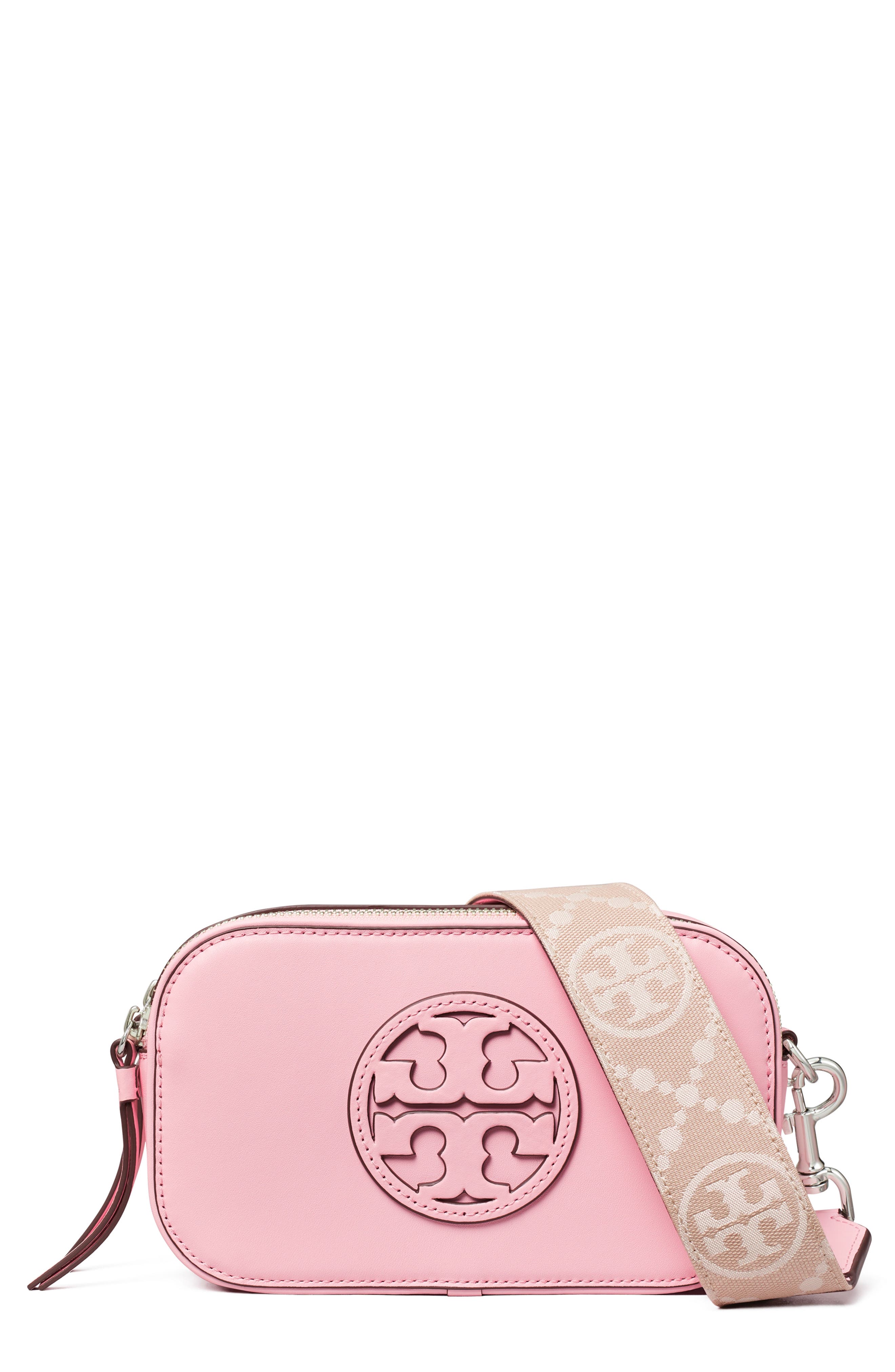 Tory Burch Mini Miller Leather Crossbody Bag, Main, color, 