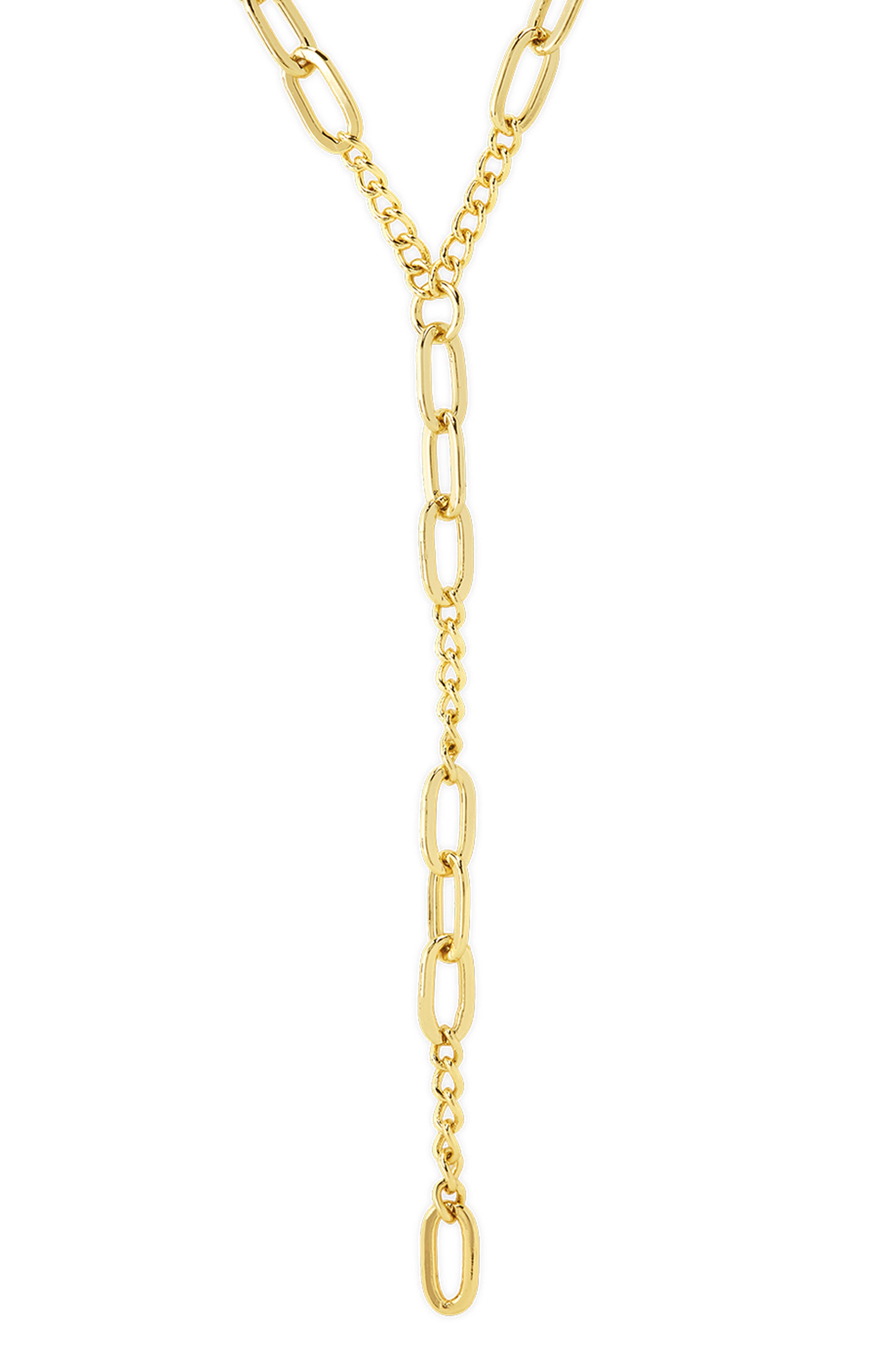 Sterling Forever Cynthia Mixed Link Y-Necklace