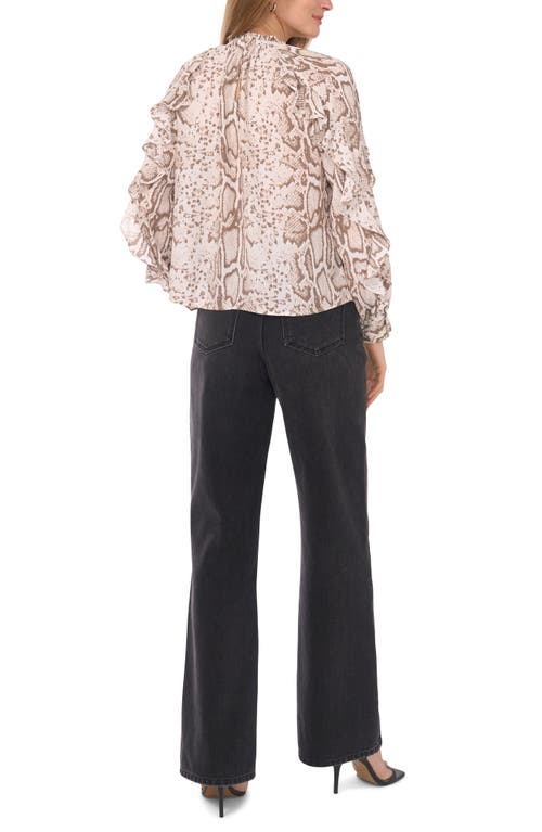 Halogen ® Ruffle Woven Top In Neutral