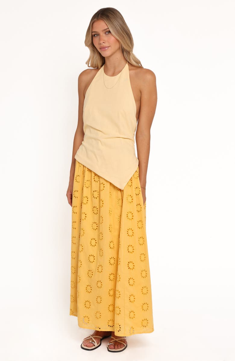 Petal & Pup Dillon Cotton Eyelet Skirt, Alternate, color, Mango