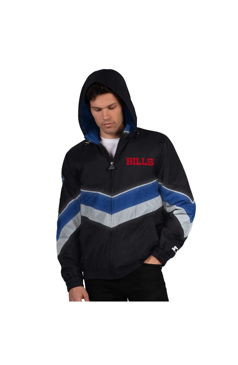 STARTER Men's Starter Black/Royal Buffalo Bills Thursday Night Gridiron Full-Zip Jacket, Main, color, Black