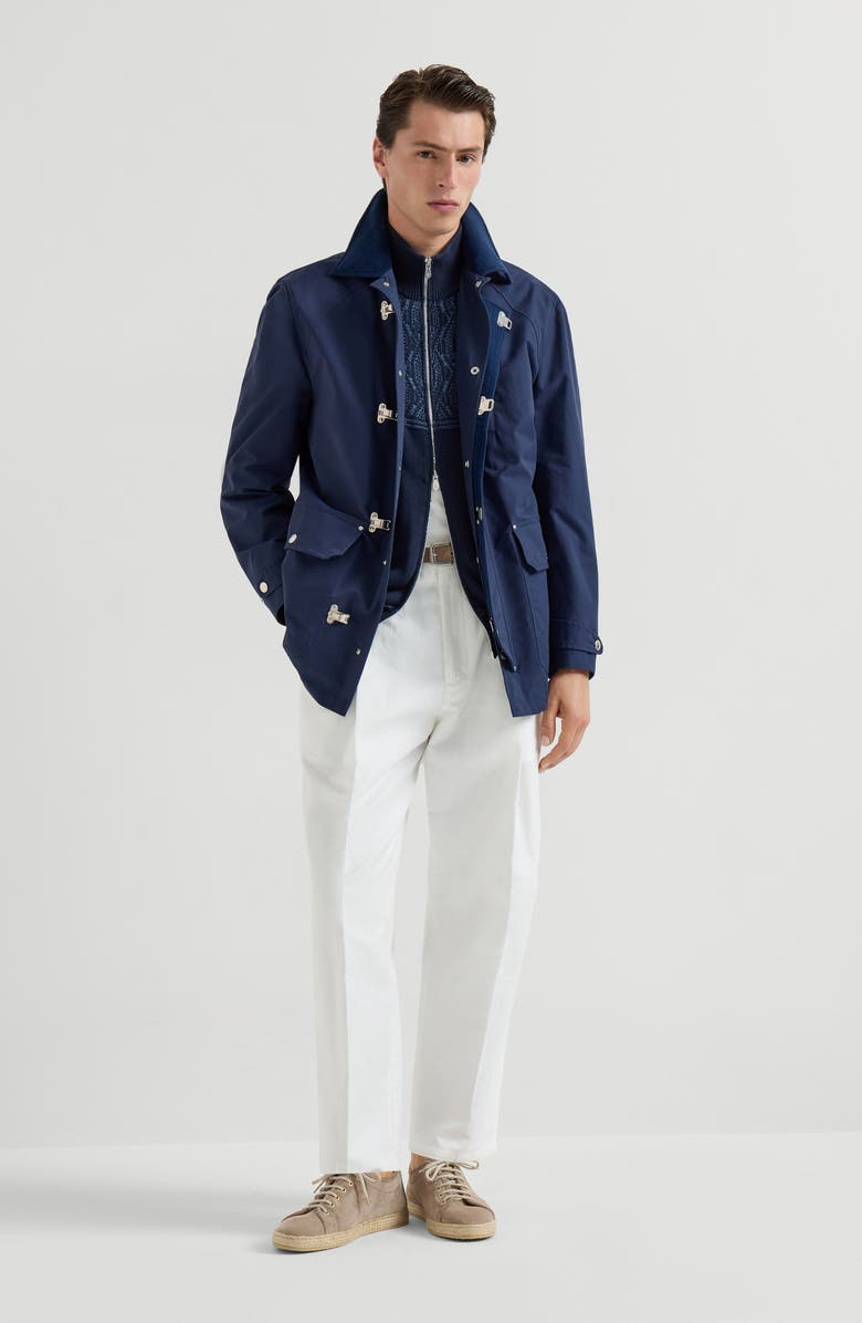 Brunello Cucinelli Cotton cardigan, Alternate, color, Navy Blue