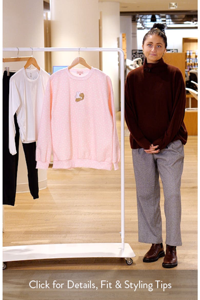Angel Bear Embroidered Crewneck Sweatshirt video