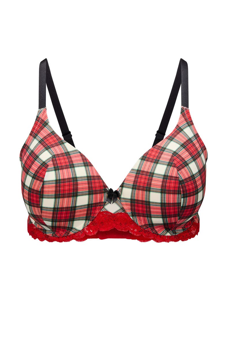 Adore Me Nare Contour Full Coverage Bra, Alternate, color, Plaid Beige