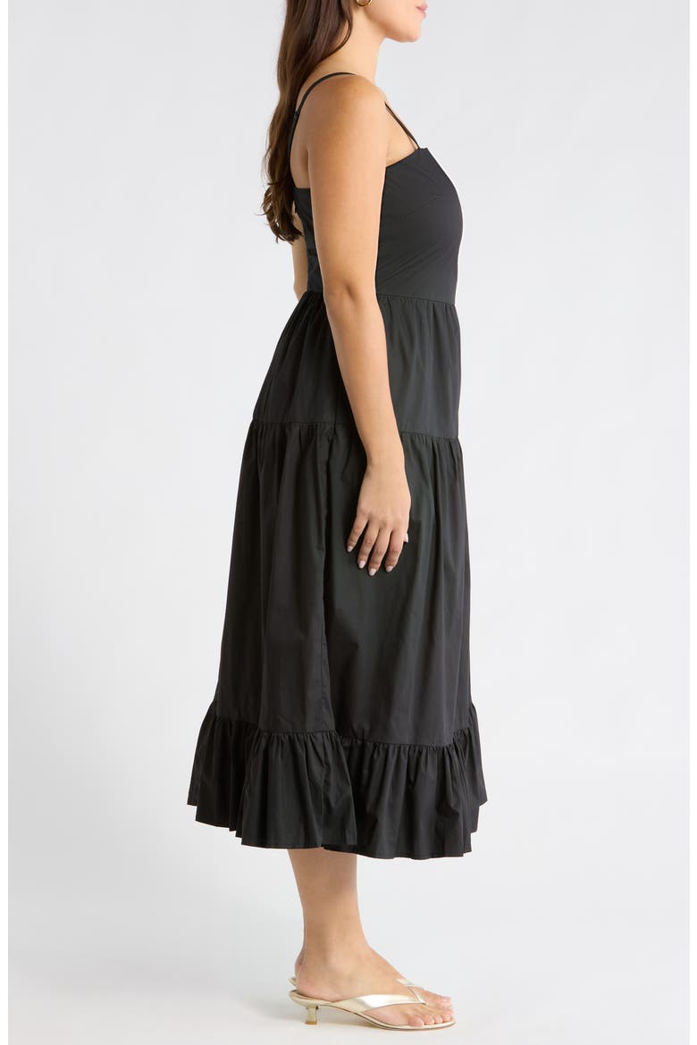 Brynley Cami Midi Sundress, Alternate, color, BLACK