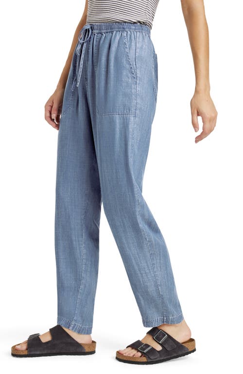 Splendid Angie Tie Waist Chambray Pants In Indigo