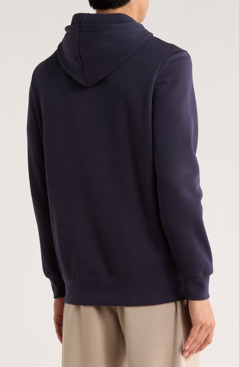 PUMA Essential Embroidered Logo Fleece Hoodie, Alternate, color, New Navy