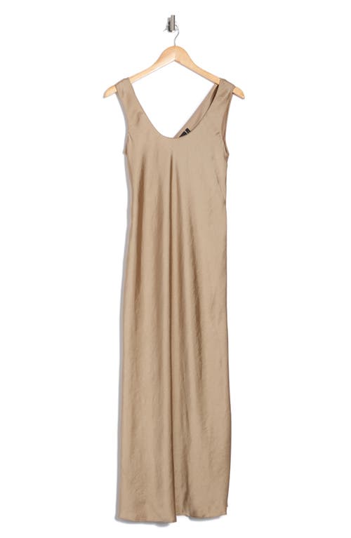 Theory Sleeveless Cowl Back Maxi Slipdress In Neutral