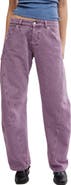 Free People Highland Low Rise Bowed Leg Jeans