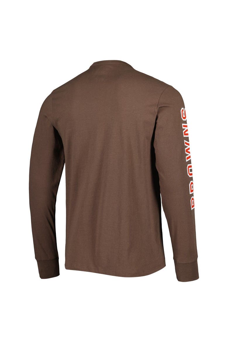 Men's Cleveland Browns '47 Brown Franklin Long Sleeve T-Shirt, Alternate, color, Brown