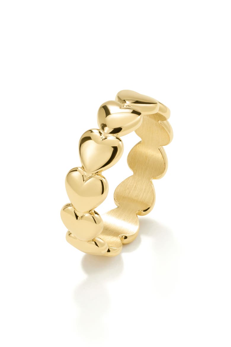Mini Hearts Stacking Ring, Alternate, color, GOLD