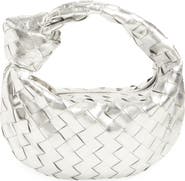 Bottega Veneta Mini Jodie Intrecciato Metallic Leather Top Handle Bag
