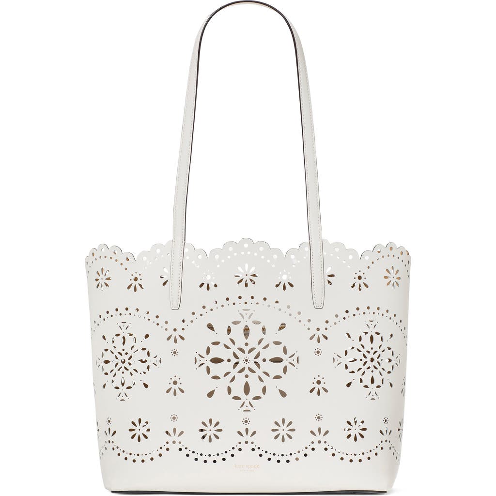 Shop Kate Spade New York Do It All Spade Floral Perforated Leather Tote