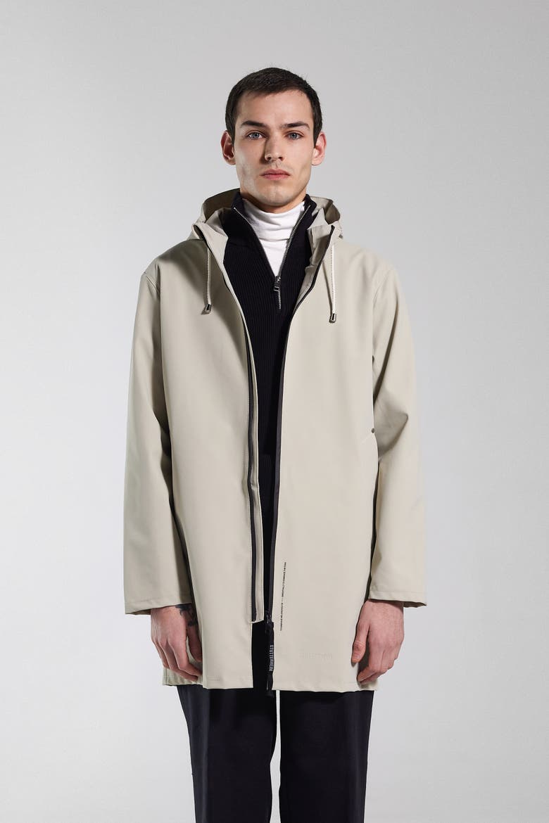 Stockholm Lightweight Zip Matte Raincoat, Main, color, Pelican