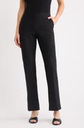 Anne Klein Pinstripe Wide Leg Pull-On Trousers