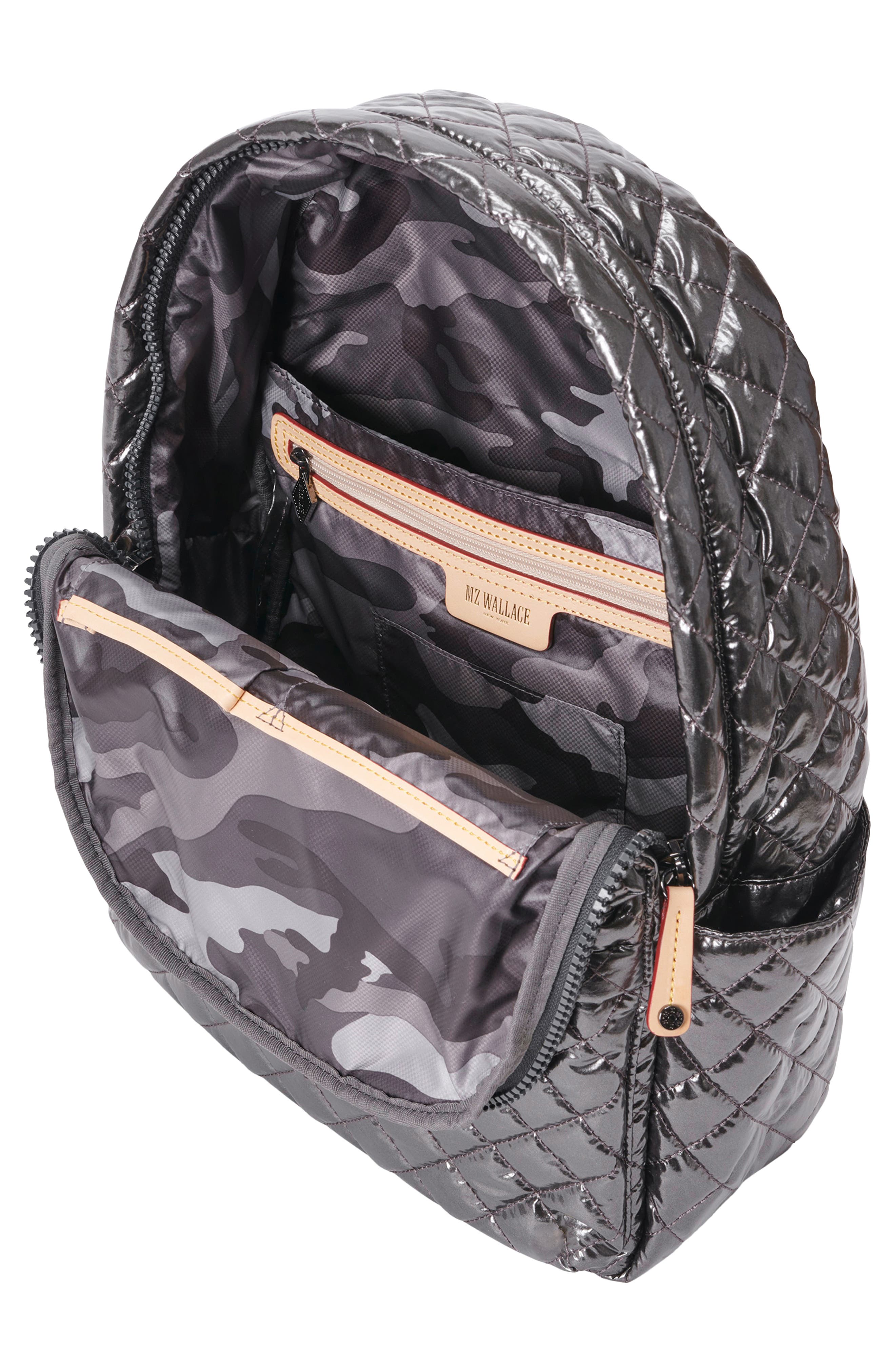 MZ Wallace City Metallic Quilted Backpack, Alternate, color, 