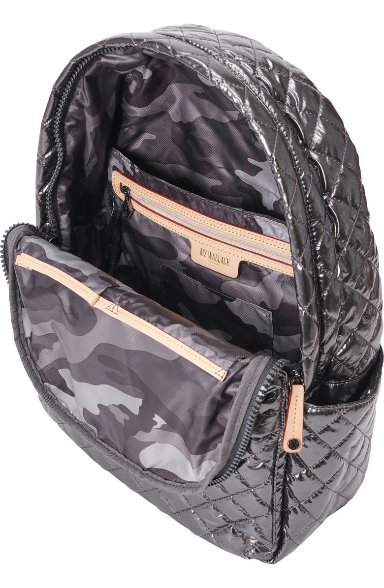 MZ Wallace City Metallic Quilted Backpack, Alternate, color,