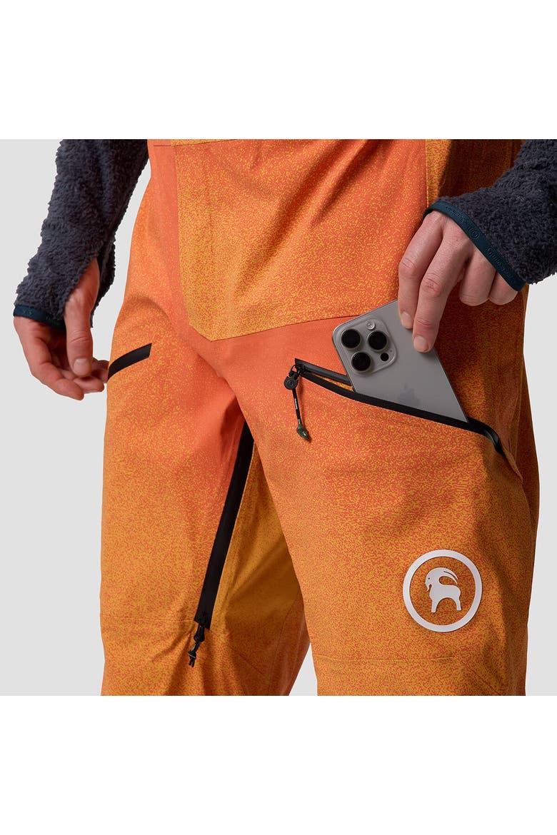 Cottonwoods Lt Xpore 3L Bibs - Men's, Alternate, color, Boundary Orange Ombre/Black