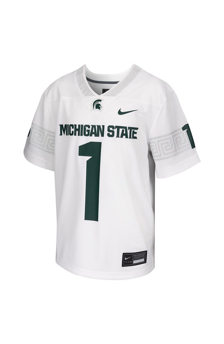 Nike Youth Nike # White Michigan State Spartans Football Game Jersey, Alternate, color, White
