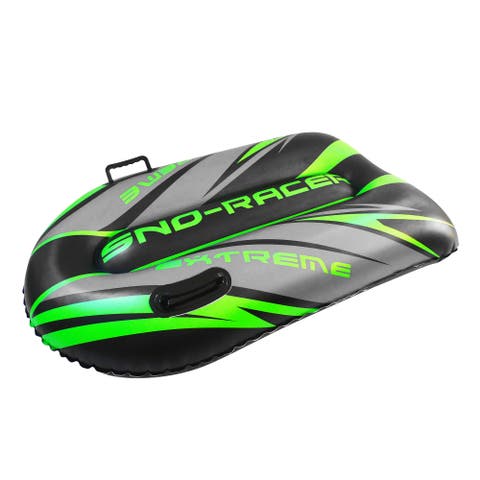 Green Typhon Toboggan Snow Sled 48X31 Inch 8+