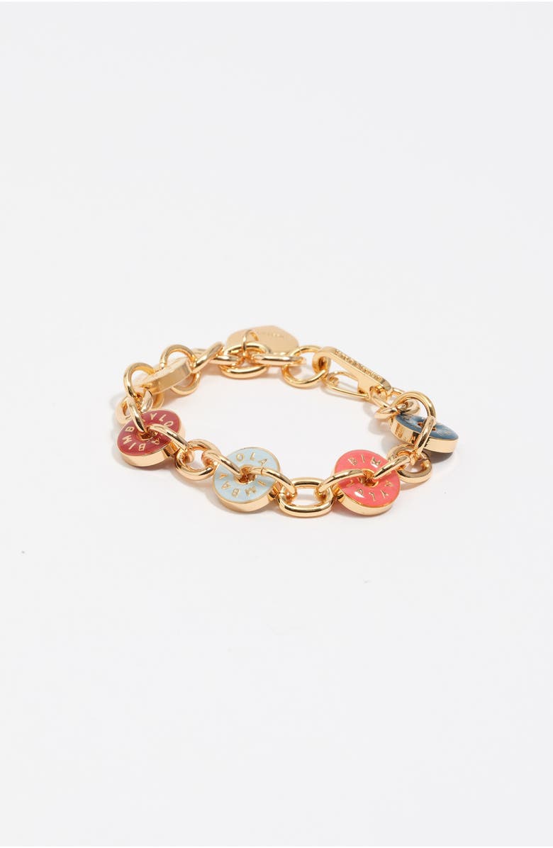 Bimba y Lola Chimo Logos Bracelet, Main, color, Garnet