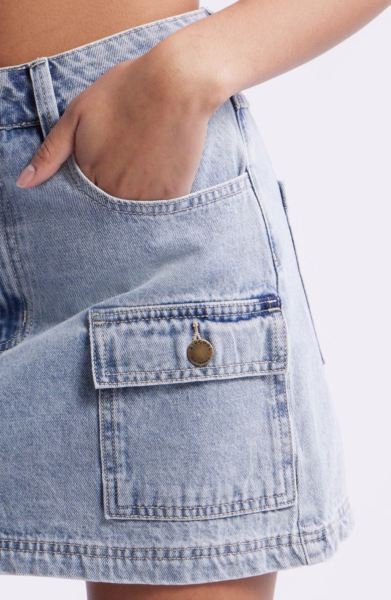 Rip Curl Las Dalias Denim Miniskirt, Alternate, color, Vintage Blue