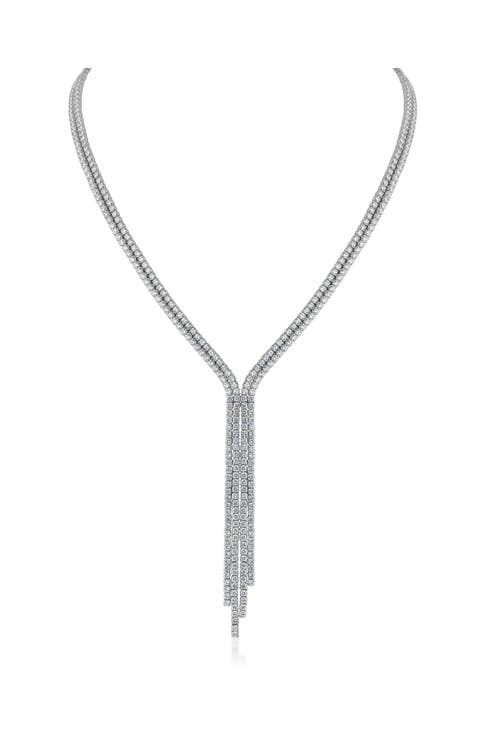 Cubic Zirconia Fringe Necklace