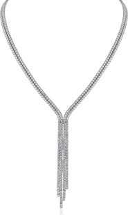 CZ by Kenneth Jay Lane Cubic Zirconia Fringe Necklace