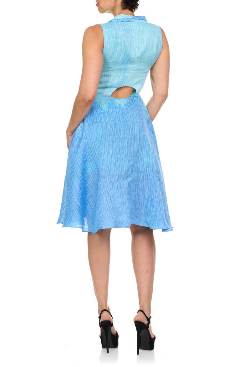DOUBLE COLLAR OMBRE DRESS, Alternate, color, BLUE