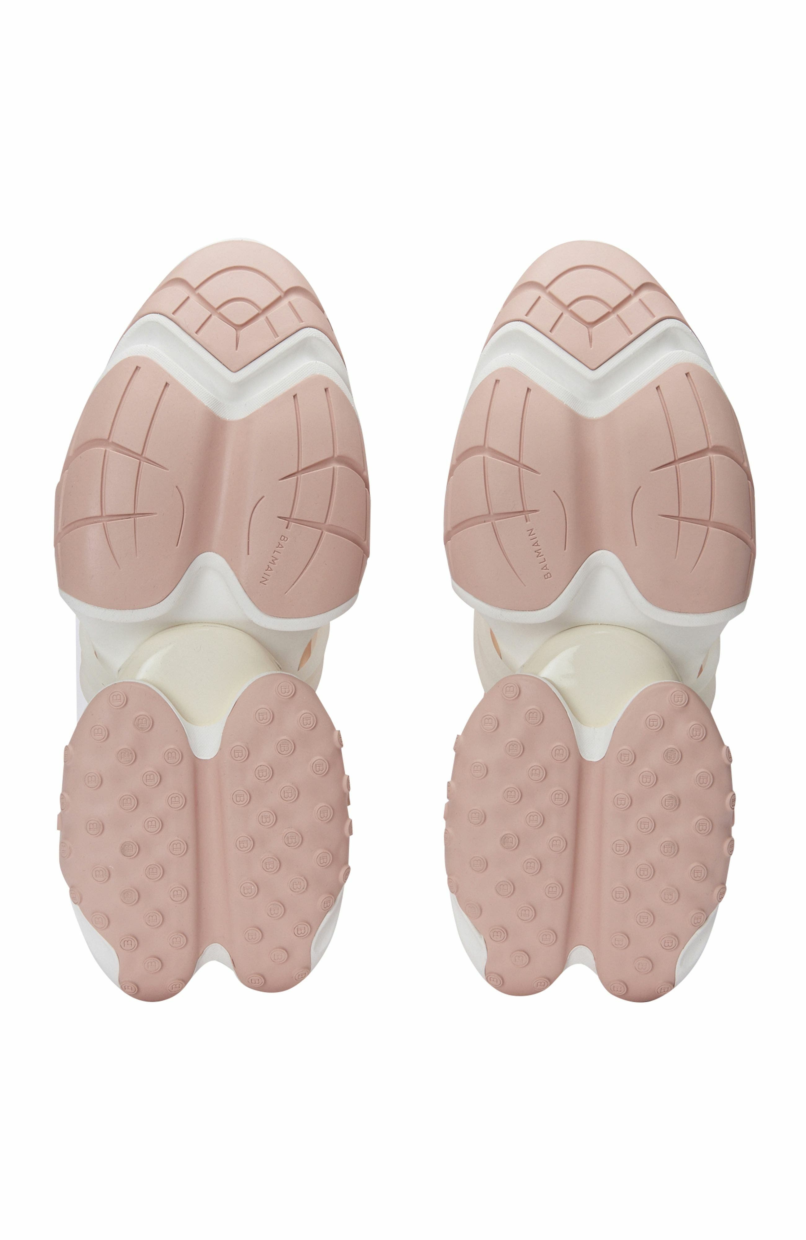 Balmain Unicorn Low Trainers In Neoprene And Calfskin, Alternate, color, 