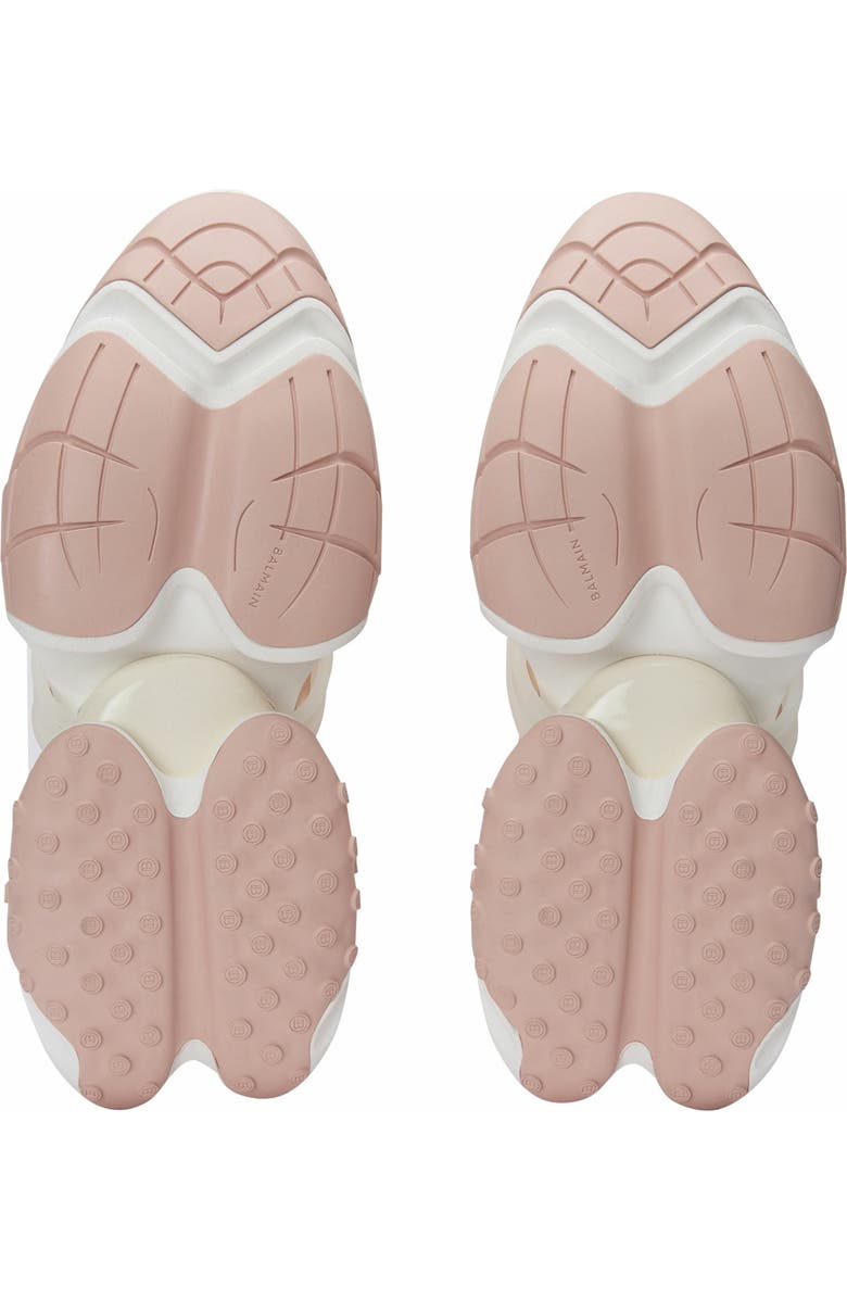 Balmain Unicorn Low Trainers In Neoprene And Calfskin, Alternate, color,