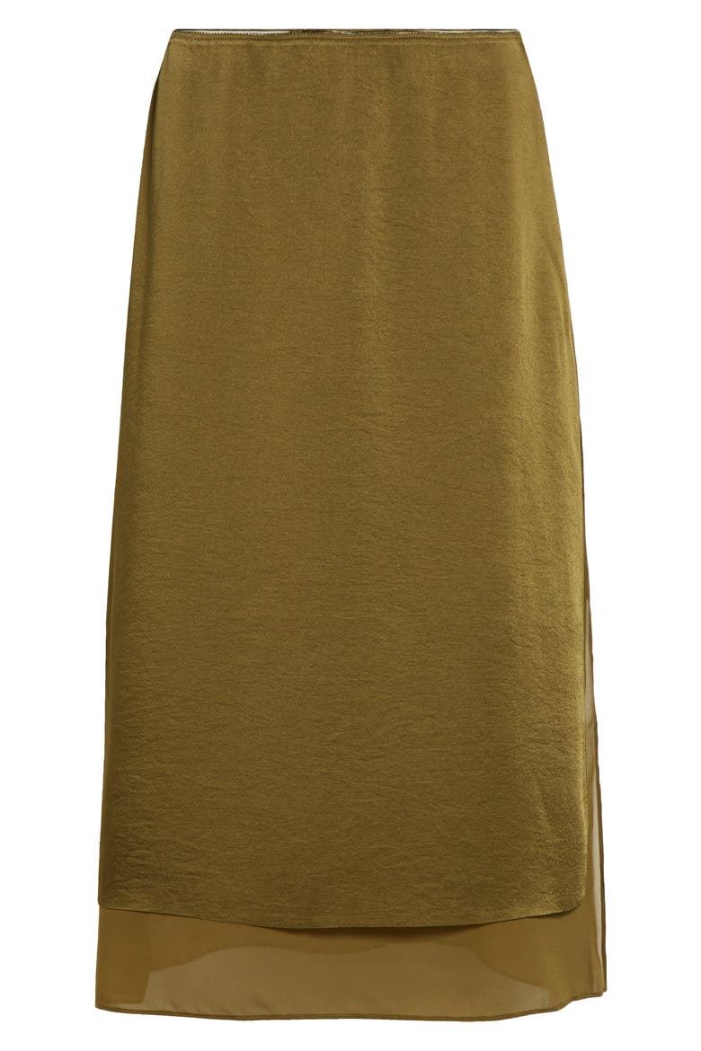 Layered Slit Maxi Skirt, Alternate, color, LAUREL