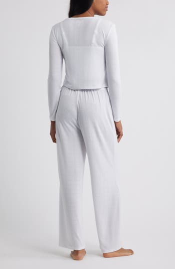 3-Piece Pointelle Knit Pajamas