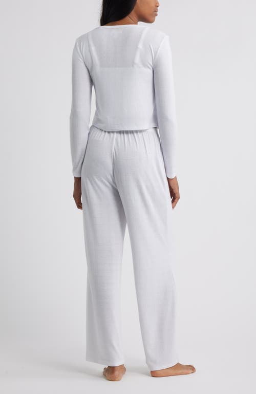 Open Edit 3-piece Pointelle Knit Pajamas