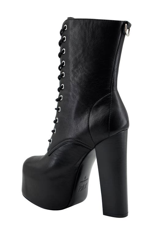 Zigi Adara Lace-up Platform Boot In Black