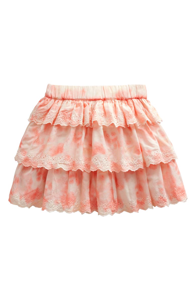 Mini Boden Kids' Tie Dye Tiered Cotton Skirt, Alternate, color,